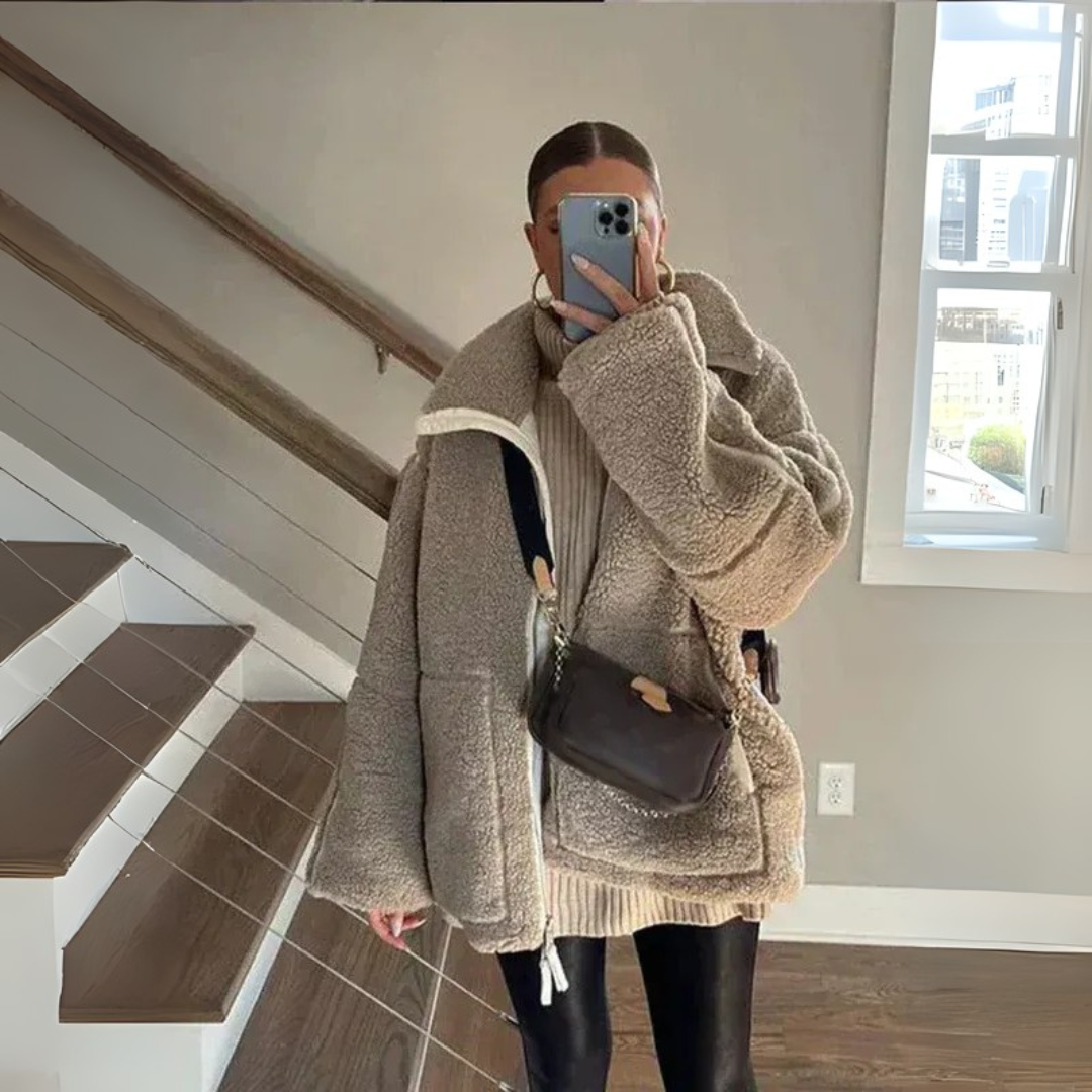 Ewelina – Ciepła Kurtka z Misiem na Zamek