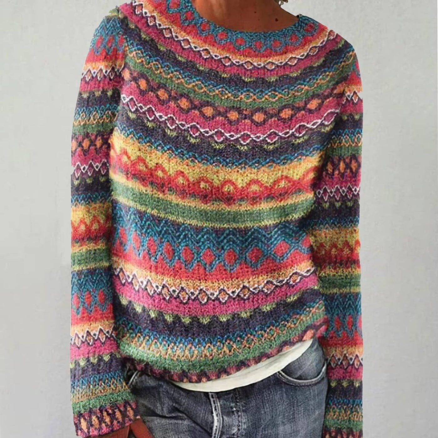 Aneta – Kolorowy Sweter
