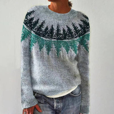 Amira – Kolorowy Sweter z Motywem