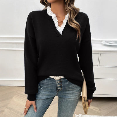 Magdalena – Sweter z falbaną