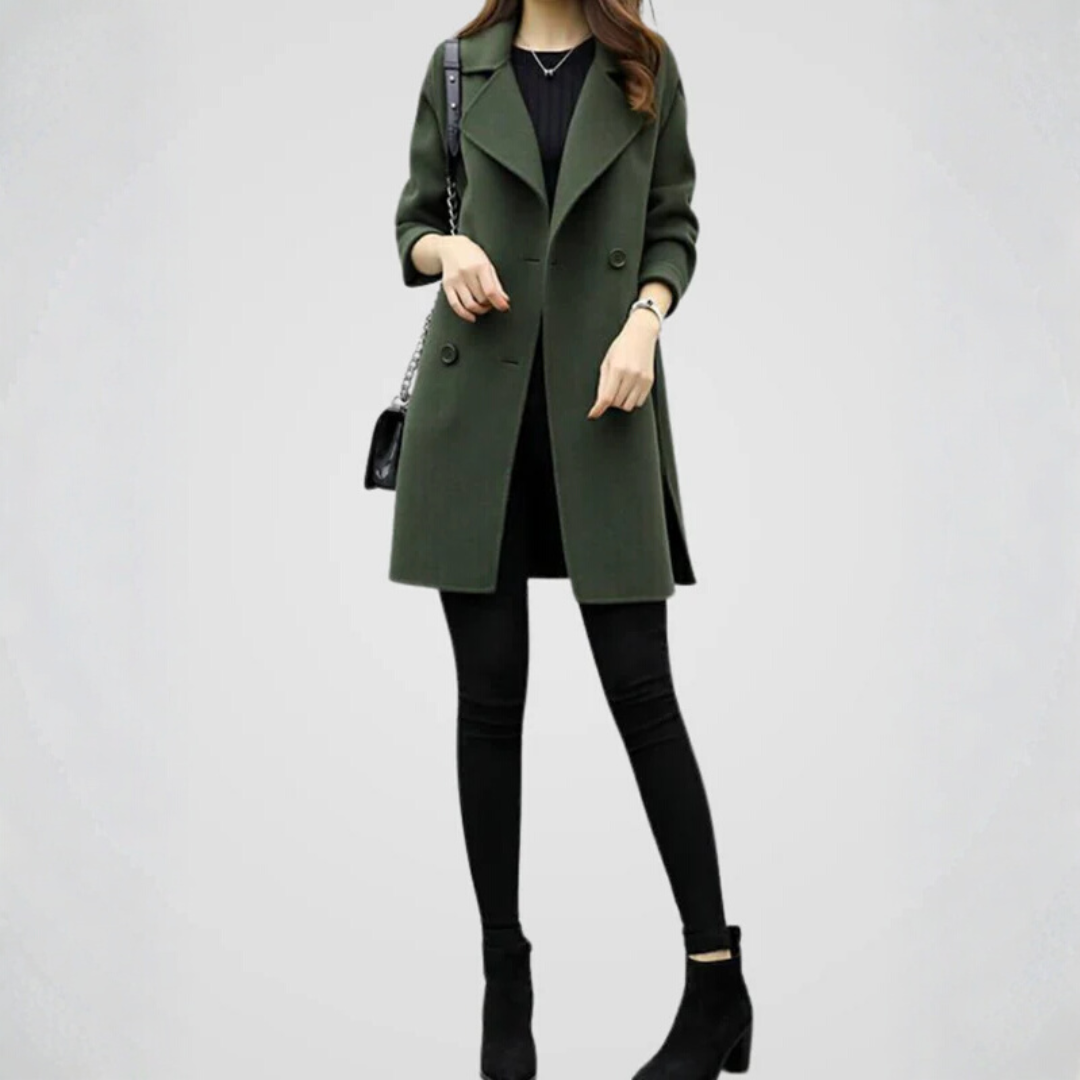 Stanisława – Klasyczny Dwurzędowy Płaszcz