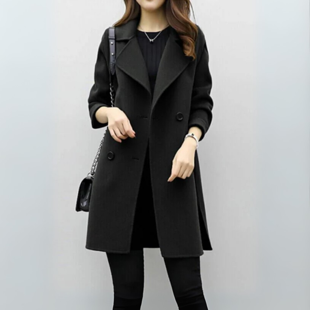 Stanisława – Klasyczny Dwurzędowy Płaszcz